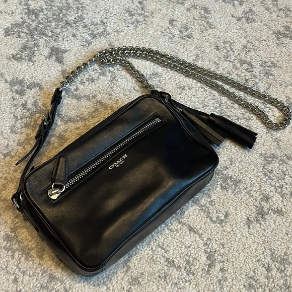 COACH Black Leather Crossbody Bag - Picture 1 of 13